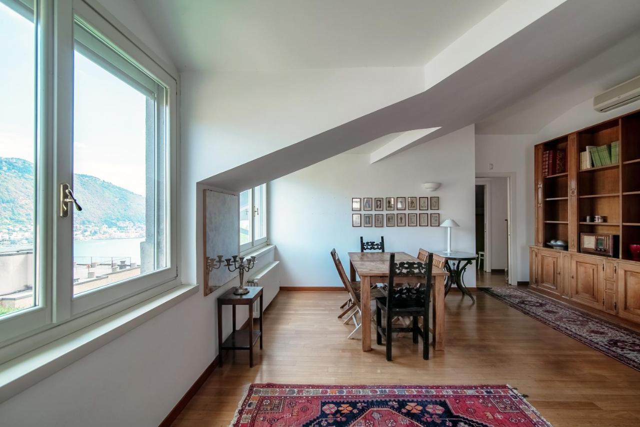 I D'A Charming Penthouse - Lake View- Como- House-130 Mt-2 Double Bedrooms And 2 Double Bathrooms A Spacious Living Room-Full Equipped Kitchen-Private Garden And Terrace-Private Covered Parking Εξωτερικό φωτογραφία